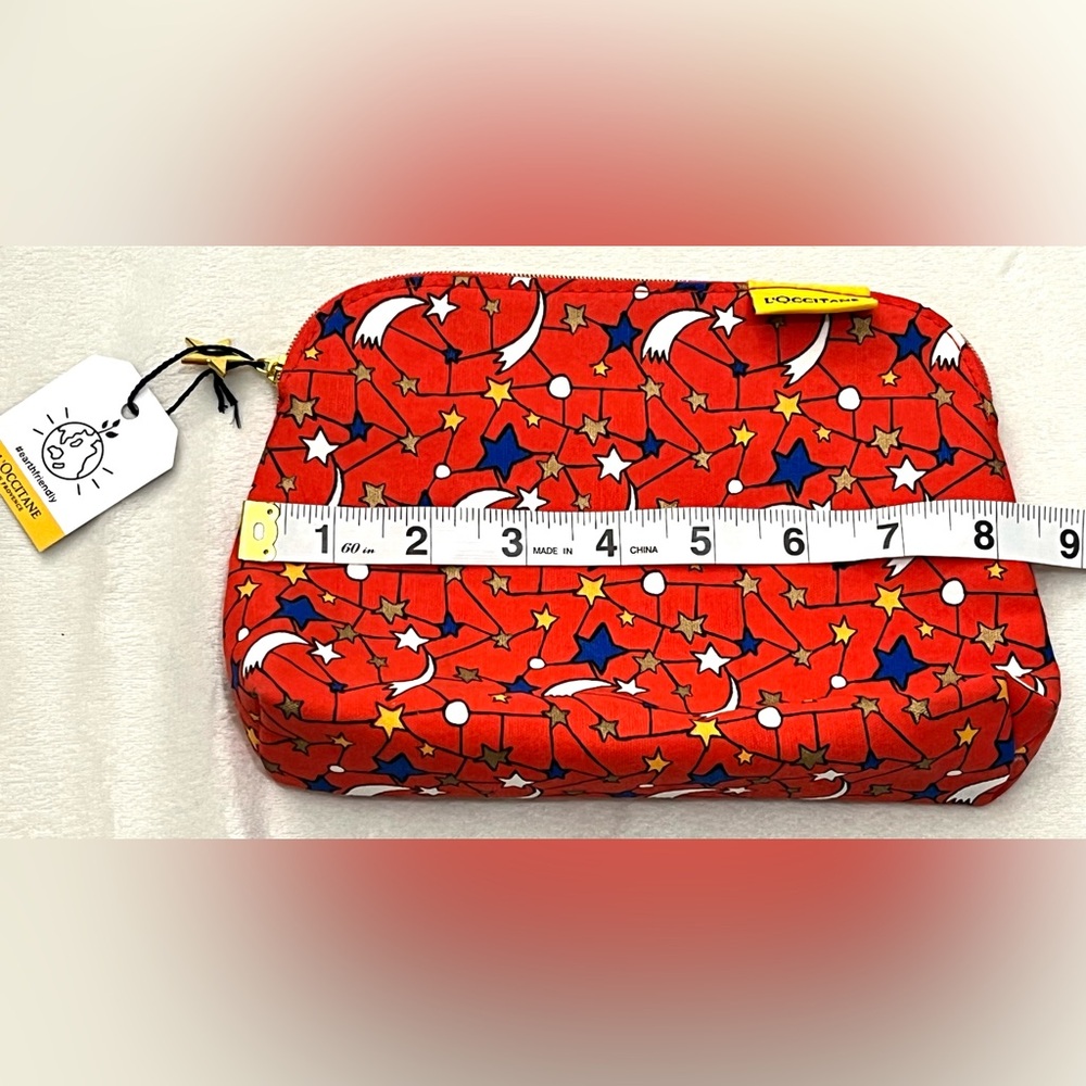 L'OCCITANE En Provence Earth Froendly Red and Blue Starry Makeup Cosmetics Bag - Picture 7 of 15